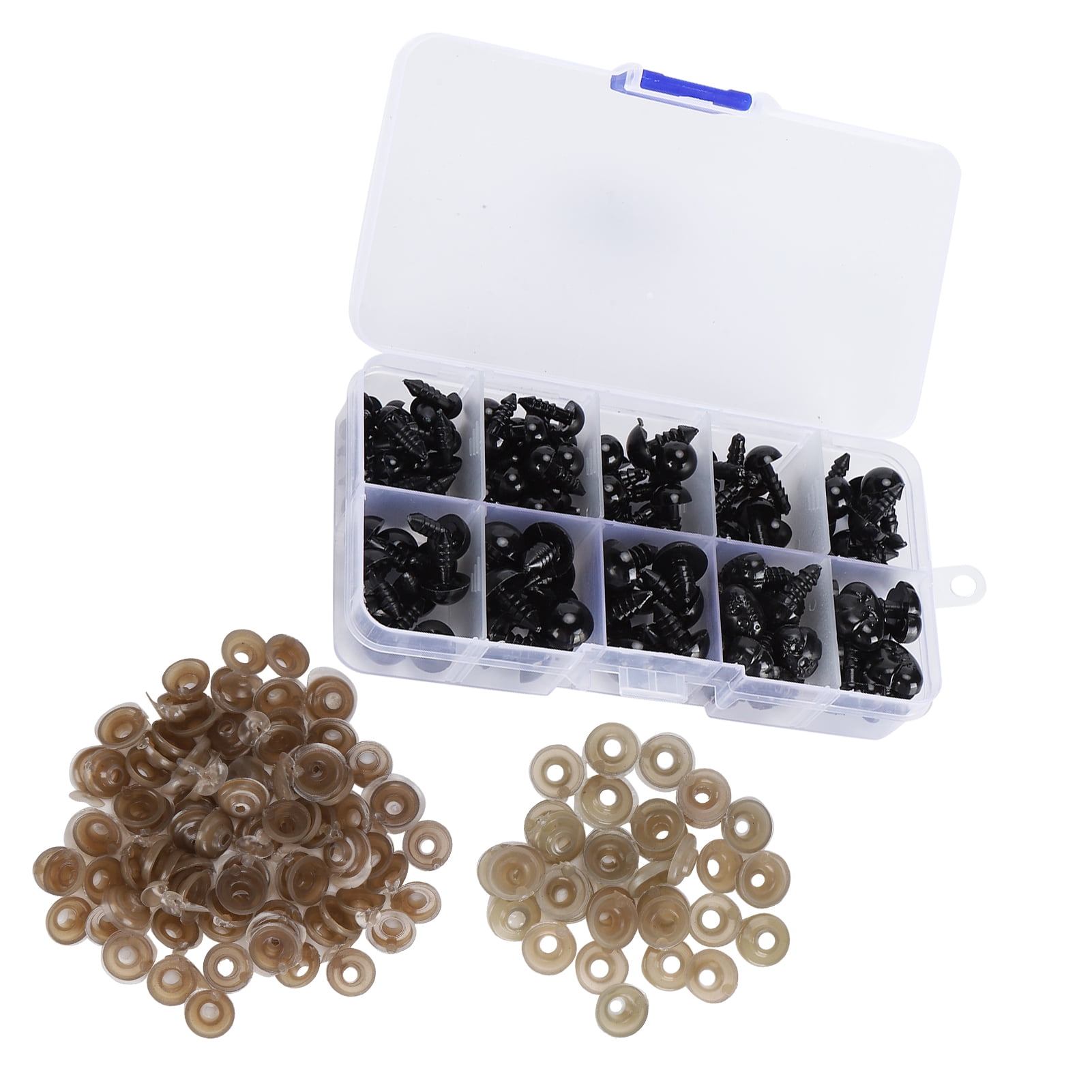 Plastic Eyes Noses With Washers, Convenient To Use Plush Doll Plastic Eyes For Making Bears For