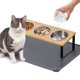 thumbnail image 1 of Cuencos elevados para gatos Summark mejorados, inclinados 15° con tapete para comida, 1 of 7