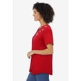 thumbnail image 3 of Woman Within Plus Size Cuffed Americana Print Tee, 3 of 5