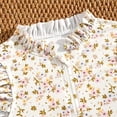thumbnail image 5 of ZXLBBD Girl One Piece Swimsuits Floral Print Ruffle Trim Zipper for Toddler Kids with Sun Protection Soft Breathable Summer Pool Beach, 5 of 7