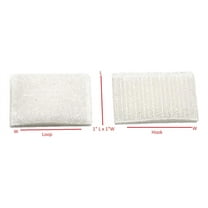 T'z Tagz White 1x1 Inch Self-Adhesive Hook and Loop Mounting Fastener Hardware