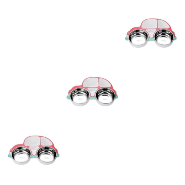 Naiovety Vajilla de acero inoxidable para niños, cuchara, tenedor, compartimento, cuenco, cubiertos sin óxido, autoalimentación, coche Type1 NO1