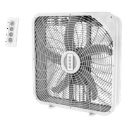 THE ASPEN 20 in. Box Fan with Remote Control - Quiet, Efficient Cooling, New