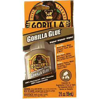 Gorilla Glue Original Brown Polyurethane Glue, 2 Ounce Bottle