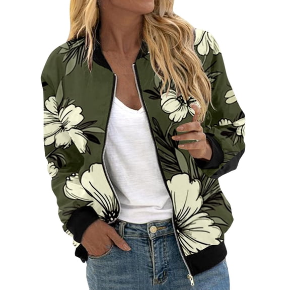 LEKODE Womens Long Sleeve Sequin Open Front Zipper Jacket with Ribbed Cuffs X1 Green S