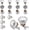 Champagne Bronze, variant on Cabinet Knobs 8 Pack Clear Glass Pulls for Kitchen Bedroom Bathroom Living Room Furniture, Brushed Nickel Base Old Style Cabinets Closet Dresser Drawers Cupboard Handles