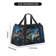thumbnail image 3 of Easygdp Ocean Coral Turtle Bolsa de Gimnasio, Bolsa de Viaje Duffel, Bolsa de Fin de Semana con Compartimentos, Bolsa de Mano para Noche, 3 of 7