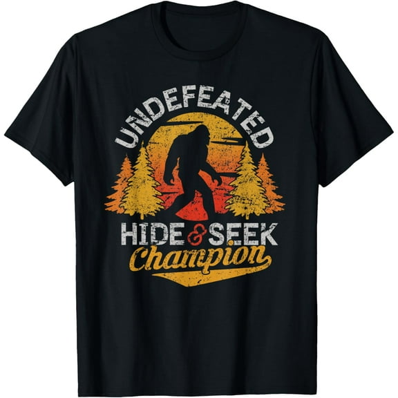 Bigfoot Hide and Seek Champion Shirt Sasquatch Tee Men Kids T-Shirt TShirt