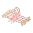 thumbnail image 1 of Inteprter 5 perchas de perlas para pantalones largos, elegante organizador para la colección de ropa de adultos, con lazo de perlas. Almacenamiento y organización del hogar Perchero rosa, 1 of 6