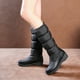 thumbnail image 5 of Botas de terciopelo a la moda para mujer, zapatos informales cálidos de tacón medio, botas de tubo medio Wmkox8yii  sdhk219, 5 of 9