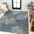 thumbnail image 5 of JONATHAN Y SAVANNAH 4 x 6 Area Rug, Calypso Coastal Palm Frond Machine-Washable Reversible - Cream/Navy, SVH108A-4, 5 of 7
