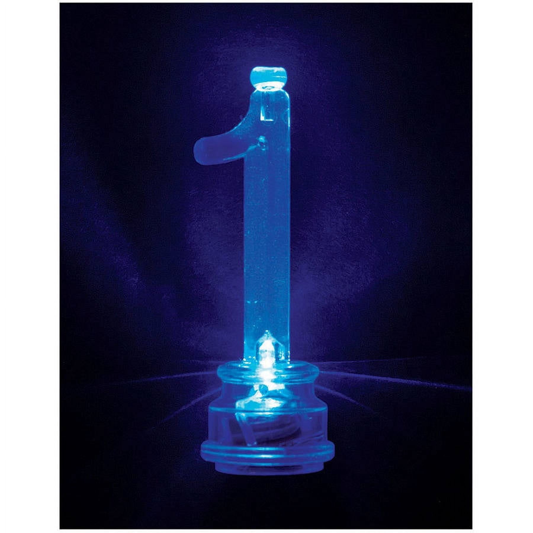 Happy 1st. Birthday Flashing Number Candle Holder with 4 Birthday Party Candles