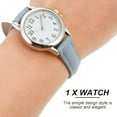 thumbnail image 5 of EARKITY Womens Leather Watch, Fashion Casual Dress Watches, Roman Numerals Quartz Ladies Black Wrist Watch, Minimalist Ladies Casual Watch, Quality Gift Watch Women's Watch, 2024 Clearance Sales, 5 of 7
