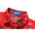 thumbnail image 3 of SSLR Big Boys' Santa Claus Party Tropical Ugly Hawaiian Christmas Shirts Casual Button Down Shirts, 3 of 8