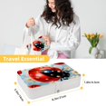 thumbnail image 5 of Seven Starred Ladybird PU Leather Necklace Organizer Jewelry Box Earring Organizer with Removable Compartment, Portable, 5 of 6