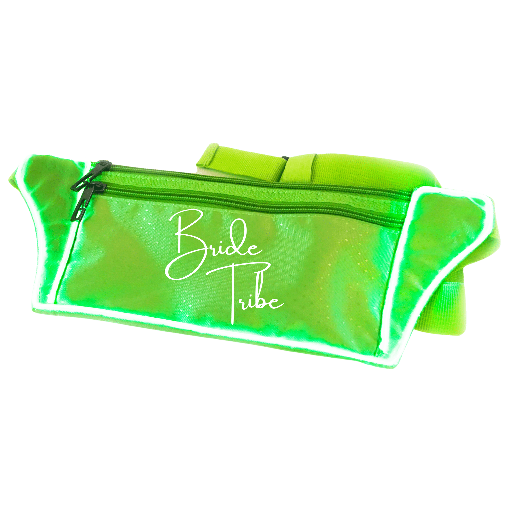 Bride Tribe Green Light Up Fanny Pack