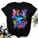 thumbnail image 4 of Camisetas con patrón de puntada para mujer, Tops de manga corta, camiseta de gran tamaño con cuello redondo, Top Y2k, nuevo, 4 of 5