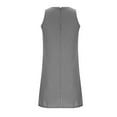thumbnail image 4 of Aueoeo Summer Dresses for Teens, Women's Summer Casual Tank Dress Crewneck Sleeveless Sundress Cotton Linen Dress Loose Mini Dress with Pockets, 4 of 6
