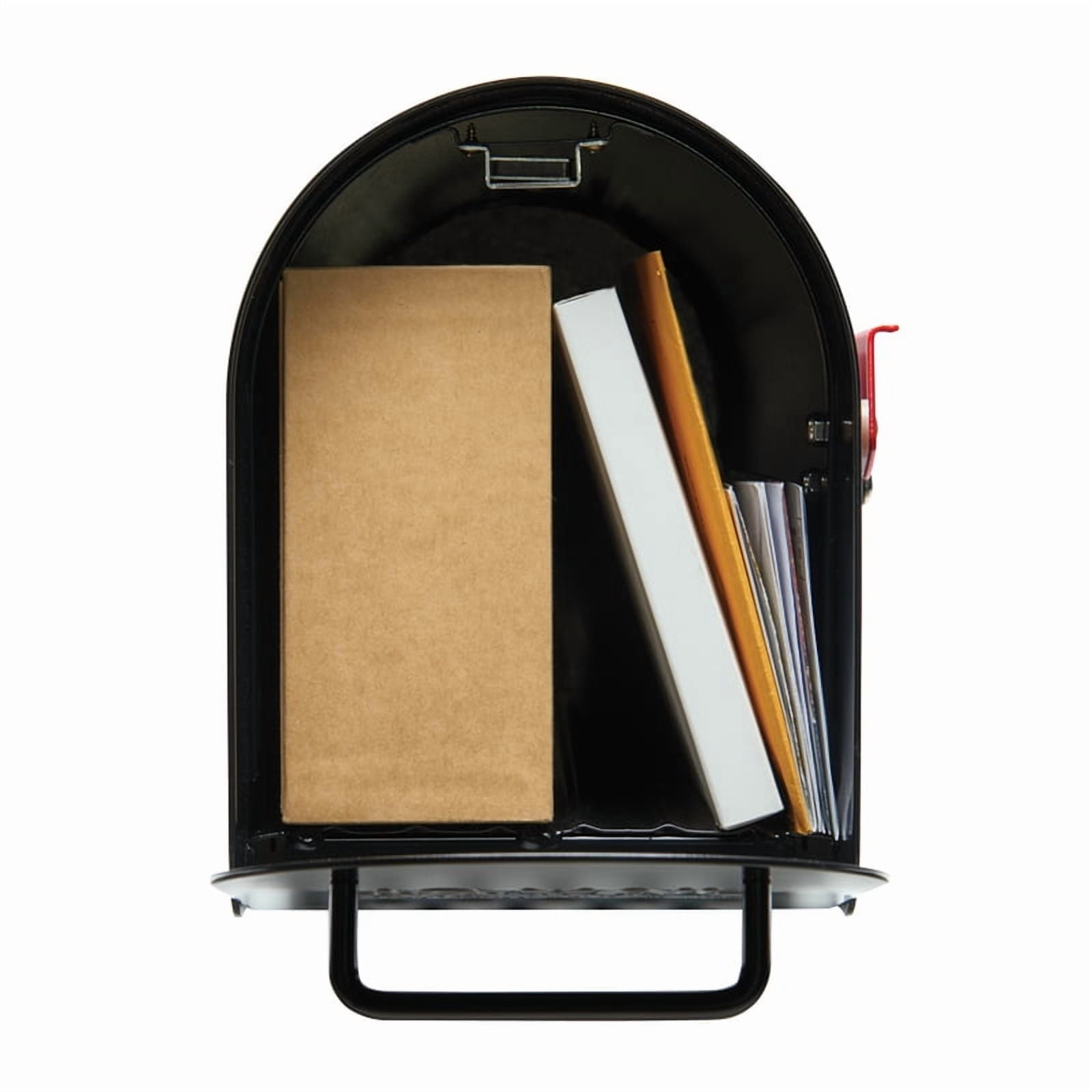 Gibraltar MB801B Ironside Rural Post Mount Mailbox, Black