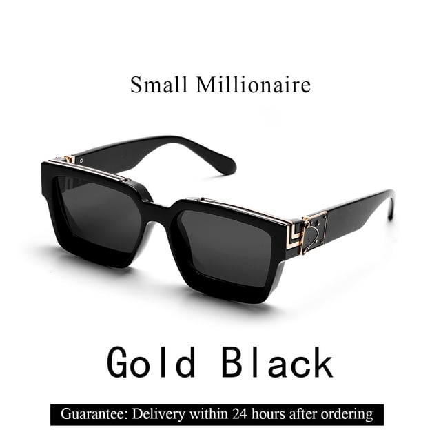 Typpkmm Ruiao Retro Millionaire Shades Sunglasses 2026 for Men Designer Famous Brand Square Sun Glasses Man Women Sunglass Black
