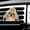 Gold White Shih Tzu Dog, variant on WIRESTER Car Air Freshener Fragrance Vent Clip Interior Decoration for Cars with Lemon Scented Pad - Winking Golden Retriever Dog