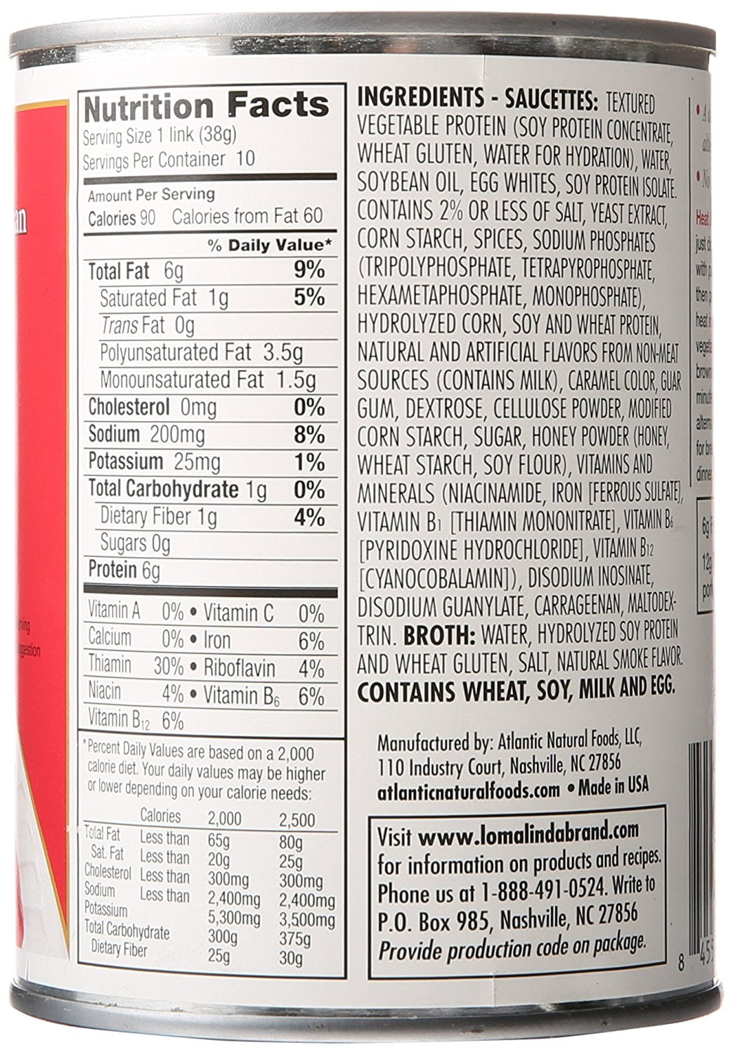 Loma Linda Saucetts Sausage 19 oz