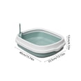 thumbnail image 2 of RKSTN Semi-Enclosed Cat Litter Box Cat Toilet, Splash-Proof Open Cat Litter Box Blue, 2 of 5