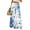 Light Blue, variant on Women's Floral Print Palazzo Pants - High Waist Wide Leg Bohemian Summer Casual Trousers with Elastic Waist ,Beige,L
