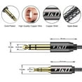 thumbnail image 2 of J&D 3.5mm to 6.35mm Stereo Audio Cable, Gold-Plated TRS M/M, Nylon Braided, 25 ft, 2 of 7