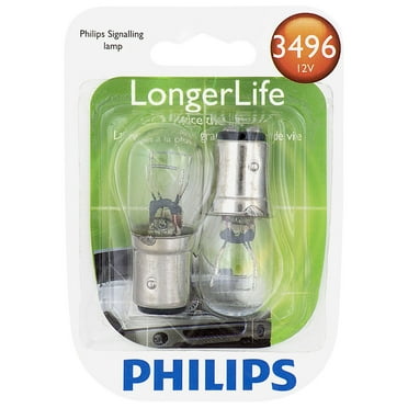 Philips Longerlife Miniature 3496Ll, Clear, Push Type, Always Change In Pairs!