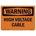 thumbnail image 1 of SignMission OS-WS-A-1218-L-12178 12 x 18 in. OSHA Warning Sign - High Voltage Cable, 1 of 1