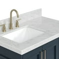 thumbnail image 3 of Ariel Stafford 37 Inch Single Left Offset Rectangle Sink Vanity With Carrara White Marble Countertop W/1.5" Edge In Midnight Blue, 3 of 9