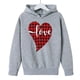 thumbnail image 3 of Sudadera con capucha y estampado de corazón de San Valentín, sudadera de manga larga para niños y niñas, chaqueta para niñas de talla mediana y grande., 3 of 7