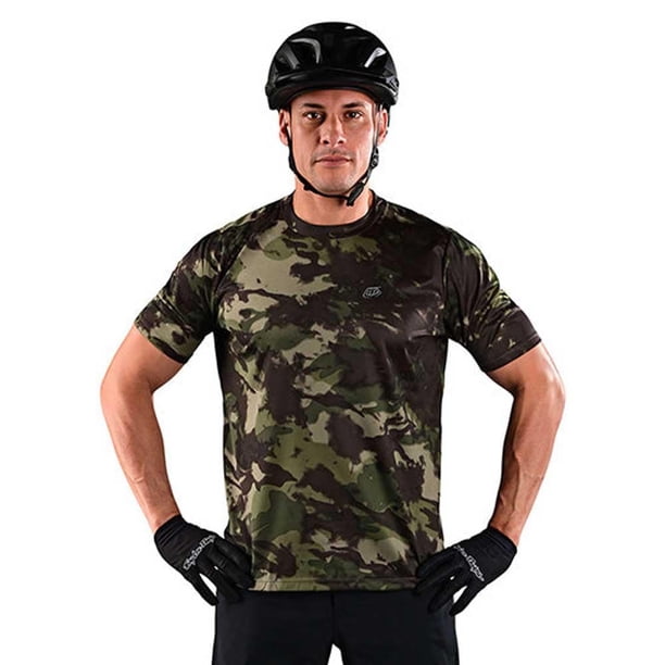 Jersey Troy Lee Designs FLOWLINE SS Verde Ejército Covert Talle S