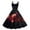 Black, variant on LWavelet 2026 Valentine's Romantic Shiny Sequin Dress for Women, Spaghetti Strap Heart & LOVE Lettering Fitted Waist Flared Sundresses Red M