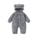 thumbnail image 2 of Cowsor Newborn Baby Bear Outfit Girls Boys Winter Fleece Clothes Hooded Romper Set, 2 of 6