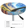 thumbnail image 4 of Balery Western Desert Cactus Fundas de asiento para taburete de bar redondo de tela de terciopelo ajustables que protegen de arañazos y manchas para sillas de 14 a 17 pulgadas.-13 inch, 4 of 7