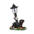 thumbnail image 3 of Estatua de perro shamjiam resina con luces solares, 3 of 8