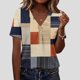 thumbnail image 1 of TaTaai Printed Tunic Soft Comfortable Women's Fashion V-Neck Short Sleeve Loose Casual Business Spring Summer 2026 Versatile Top Gift, 1 of 8