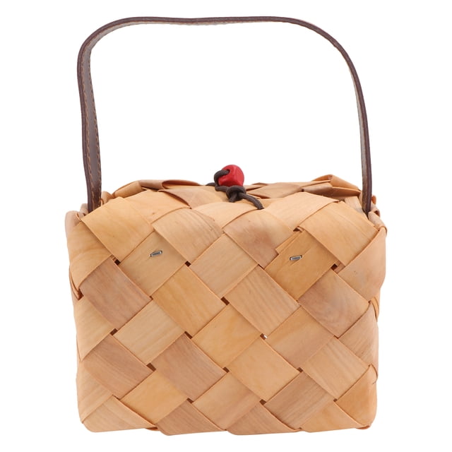 1 cesta de regalo tejida a mano, cesta de mano, cesta de almacenamiento tejida