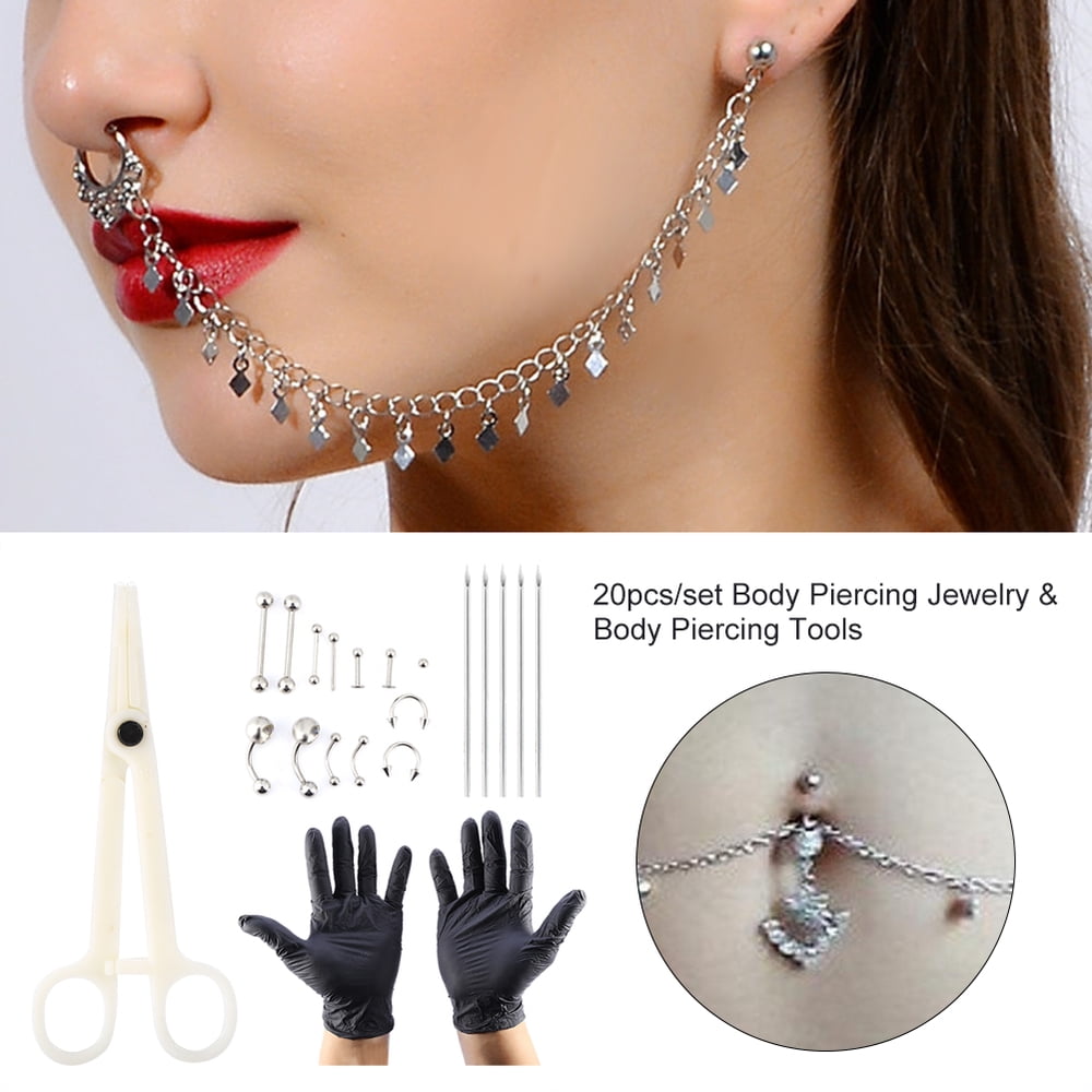 Download FAGINEY - FAGINEY 20pcs/set Tongue Nose Belly Button Body ...