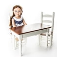 thumbnail image 4 of The Queen's Treasures 18 Inch Doll Furniture, Farmhouse Collection Fully Assembled Wooden Kitchen Table and Two Chairs, Compatible with American Girl Kitchen Furniture, 4 of 5