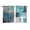 Turquoise, variant on Blue Grey Kitchen Curtains Small Short 39 Inch Length, Modern Oil Painted Abstract Art Aesthetics Grommet Top Bedroom Living Room Curtains, Light Filtering Cafe Curtain Drapes 2 Panels Set 55''x39''