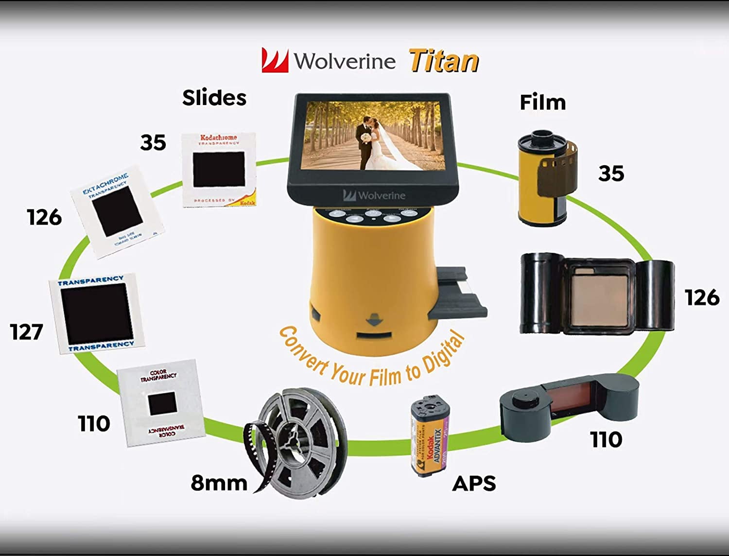 Slide & Negative Scanners Wolverine Titan 8in1 High Resolution Film
