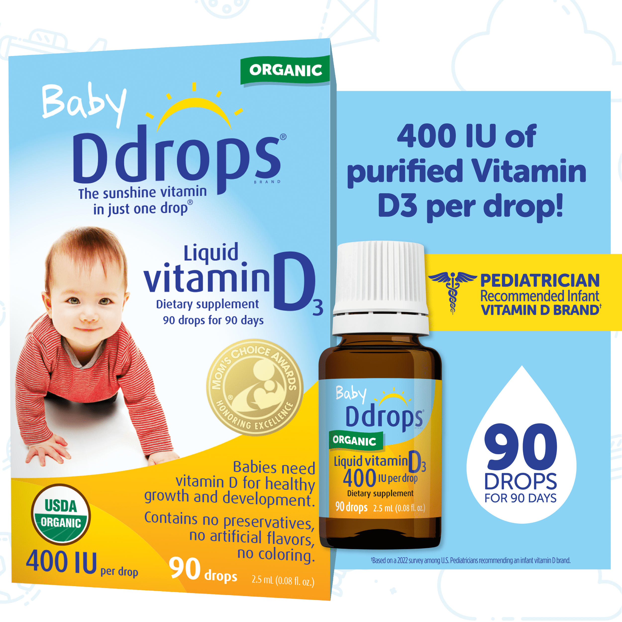 Ddrops Baby 400 Iu 90 Drops (Pack of 4) | eBay
