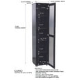 thumbnail image 3 of Kings Brand Furniture Romero Tall Curio Storage Cabinet with Doors - 5 Storage Shelving & 1 Glass Door Display & Corner Bookshelf Perfect for Living Room, Kitchen, Bedroom & Office (Black), 3 of 5