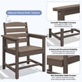 thumbnail image 3 of KINGYES All Weather Outdoor Dining Chairs Set of 4, HDPE Oversized Patio Chairs, Dark Brown, 3 of 9