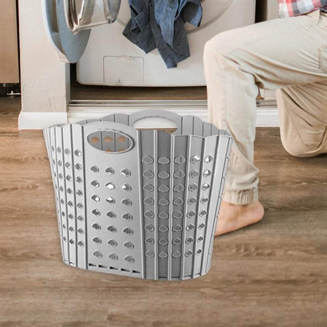 Cesto de Ropa Plegable, Organización de Juguetes para Transporte, Organizador Plegable Grande para Armario, , Dormit , S gris Macarena Cesta de almacenamiento