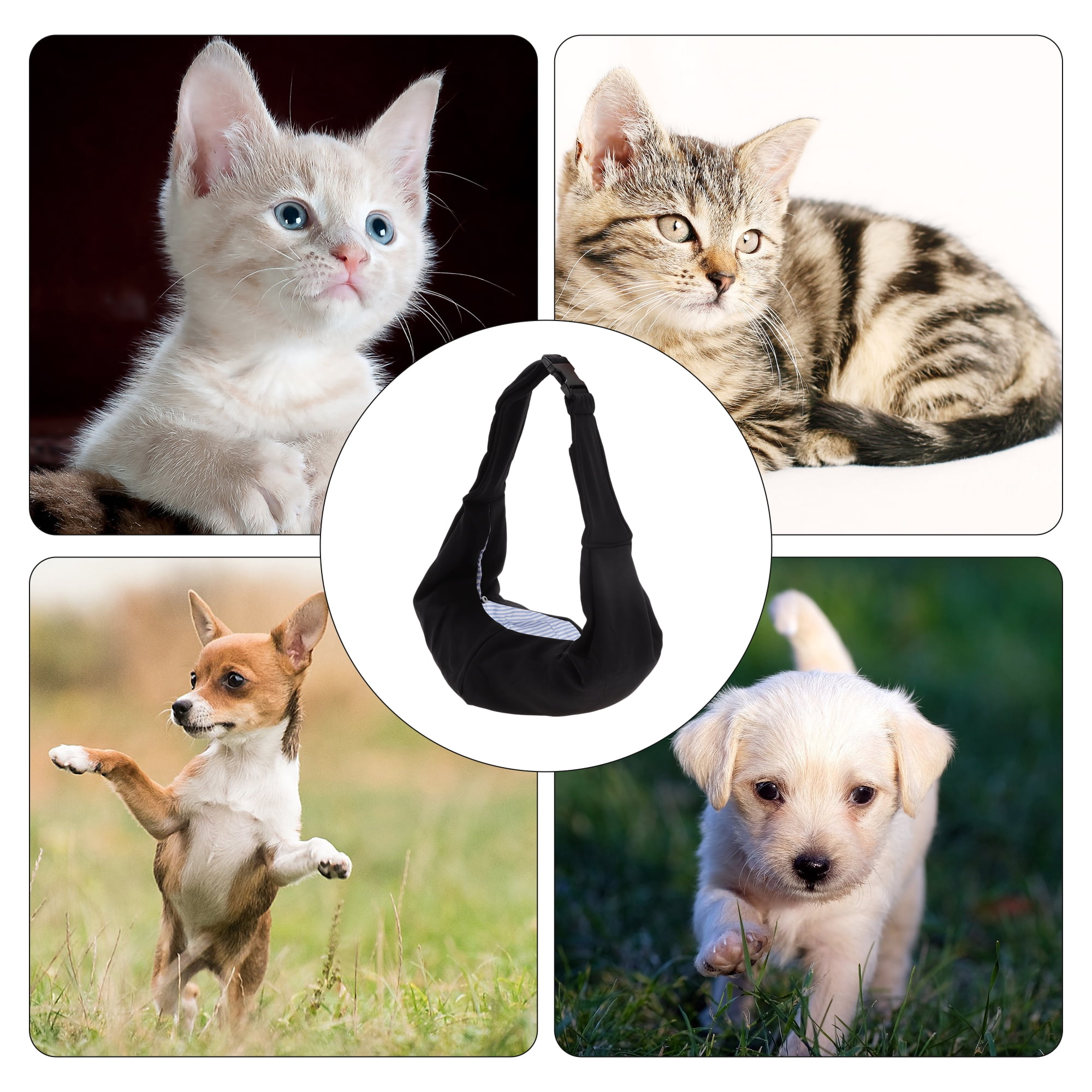 Unique Bargains Adjustable Portable Pet Sling Carrier Pet Sling for Cats and Small Dogs