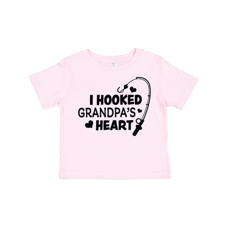 

Inktastic I Hooked Grandpa s Heart with Fishing Rod Gift Toddler Boy or Toddler Girl T-Shirt